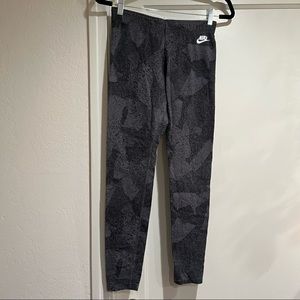 Nike black & grey printed cotton leggings